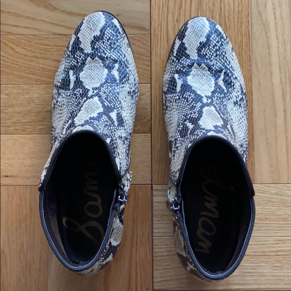 Sam Edelman Snake-print Booties - Picture 7 of 8